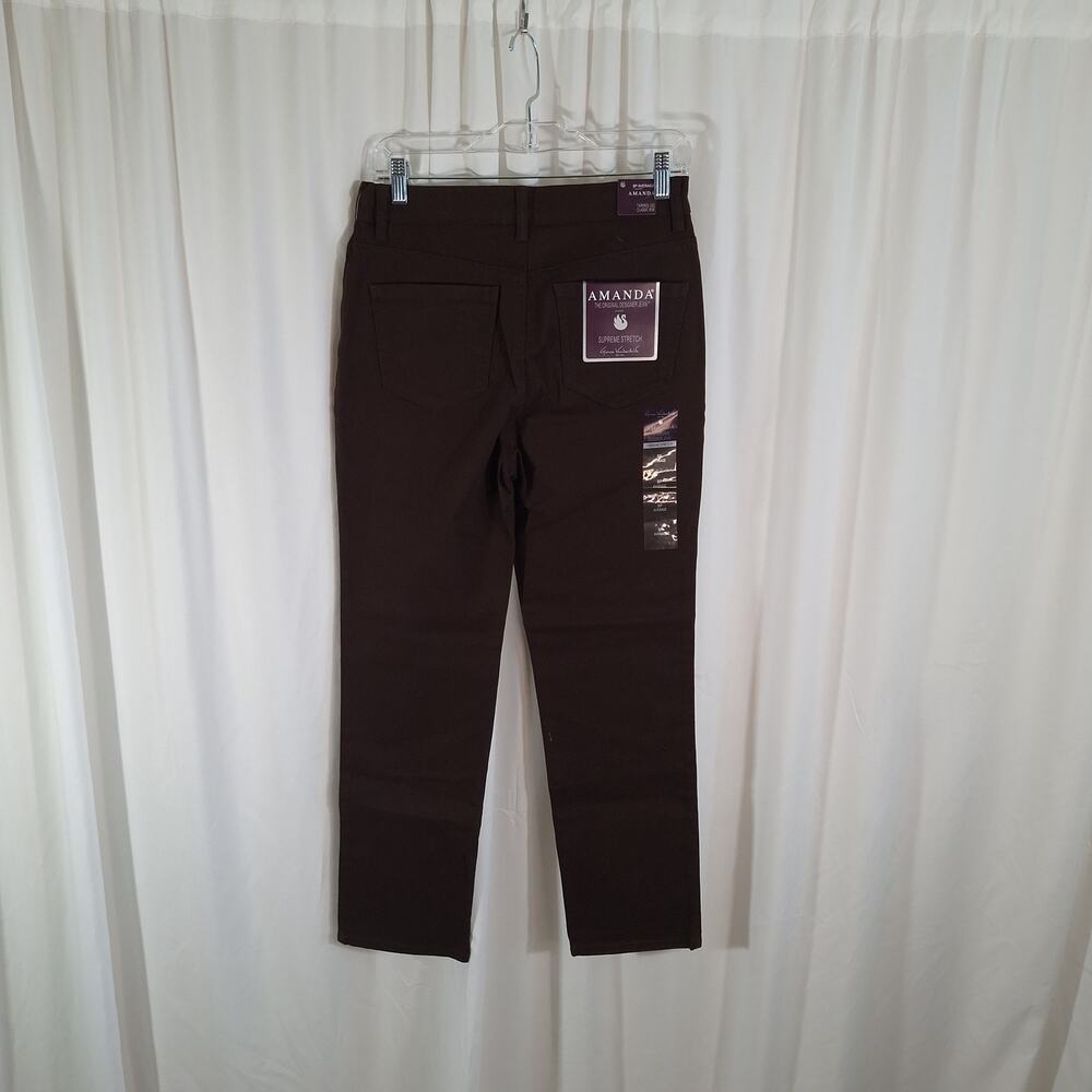 Gloria Vanderbilt Amanda Brown High Rise Tapered Jeans (w/stretch!) 8P NWT - Picture 10 of 11